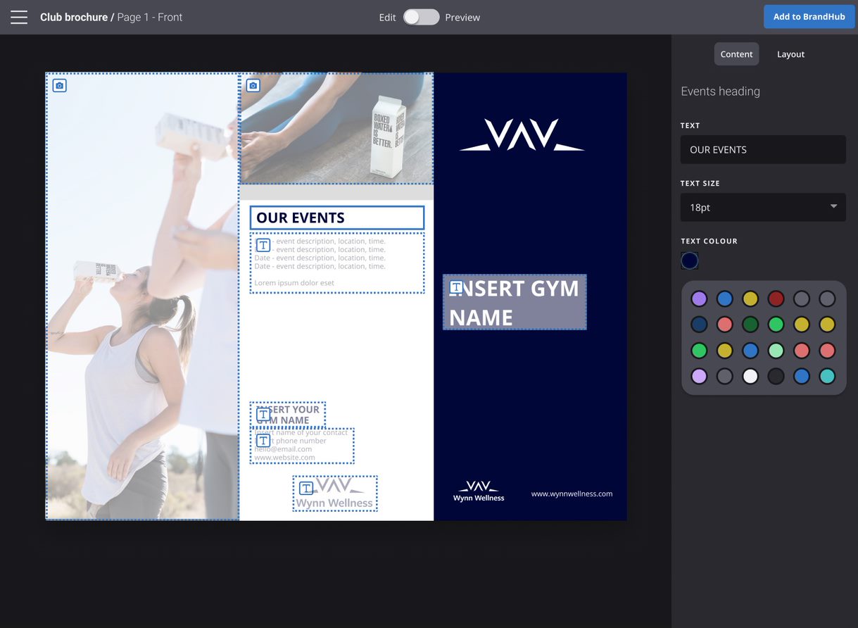 screenshot of Adgistics Brand Hub